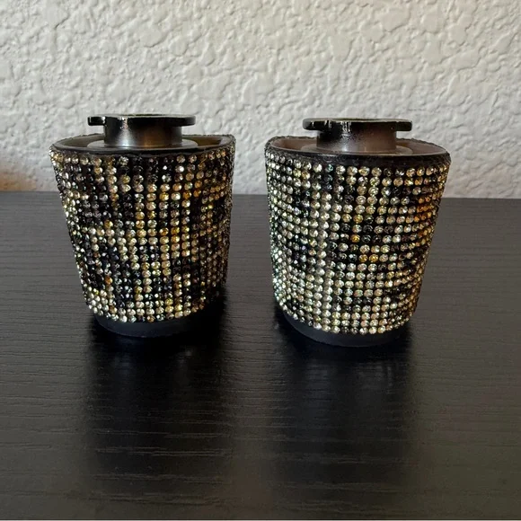 Pashion Footwear Glittering Black and Gold Heels - Picture 2 of 10